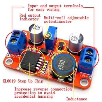 1 Or 2pcs 5A DC-DC Step Up Power Module Boost Volt Converter 3.3V-35V To 5V 6V 9V 12V 24V
1 Or 2pcs 5A DC-DC Step Up Power Module Boost Volt Converter 3.3V-35V To 5V 6V 9V 12V 24V