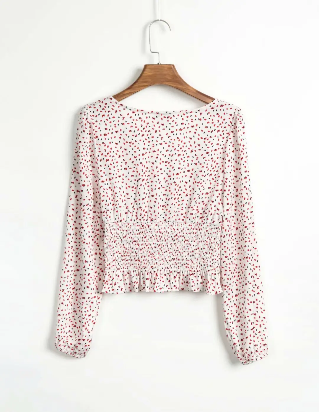 2019 Autumn New Style Western Style Square Collar Polka Dot Printed Waist Hugging Slim Fit Shirt
2019 Autumn New Style Western Style Square Collar Polka Dot Printed Waist Hugging Slim Fit Shirt