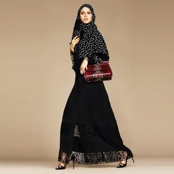 Newest hollow cut Elegant lace stitching opened abaya Muslim peignoir female muslim Dresses Dubai Islamic Turkey abayas F1714
Newest hollow cut Elegant lace stitching opened abaya Muslim peignoir female muslim Dresses Dubai Islamic Turkey abayas F1714
