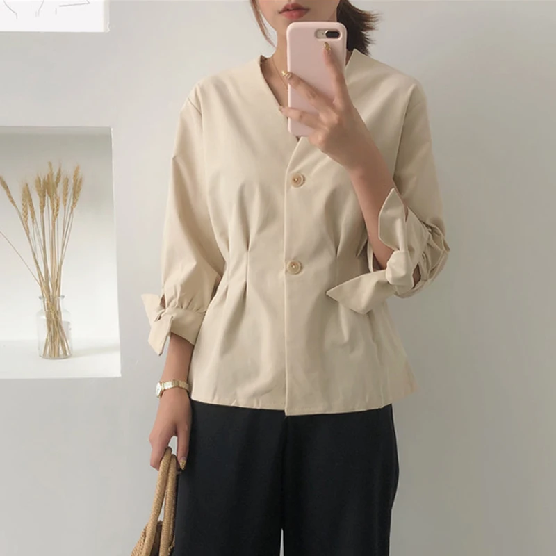 Elegant Womens Tops and Blouses Streetwear Bow Tie Sleeve Cuff Slim Waist V Neck Shirts Designer Chic Clothes Fashion Work Wear
Elegant Womens Tops and Blouses Streetwear Bow Tie Sleeve Cuff Slim Waist V Neck Shirts Designer Chic Clothes Fashion Work Wear