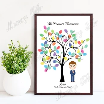 Personalized Kids Primera Comunión Guestbook Custom Theme Name Date Fingerprint DIY Canvas For Boys Girls First Holy Communion 
Personalized Kids Primera Comunión Guestbook Custom Theme Name Date Fingerprint DIY Canvas For Boys Girls First Holy Communion