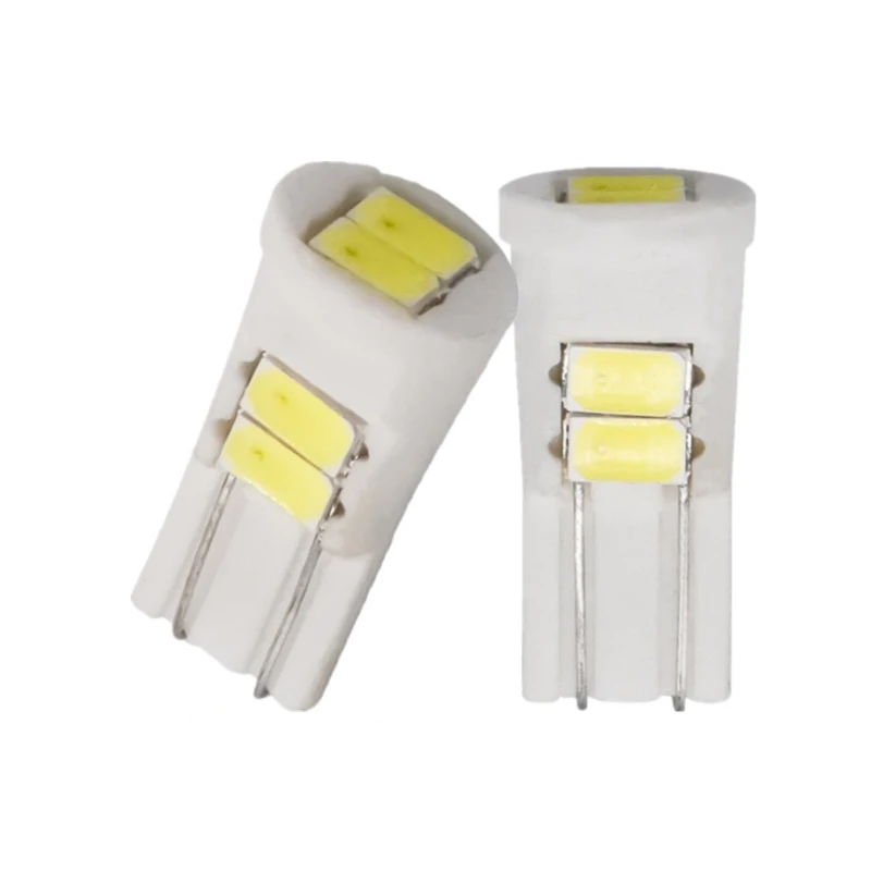 

2/4Pcs T10 5730 6SMD 194 168 Chip Wedge Ceramics Light Car Auto LED Door Light Bulb Marker Lamp DC 12V White