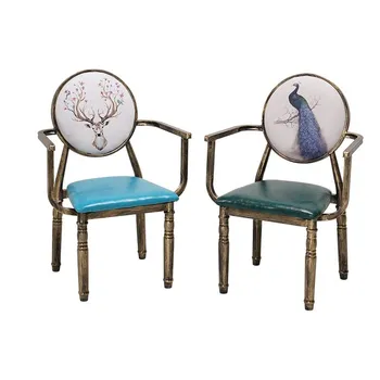 Iron armchair home stool backrest restaurant restaurant snack bar manicure cafe tea shop tables and chairs
Iron armchair home stool backrest restaurant restaurant snack bar manicure cafe tea shop tables and chairs