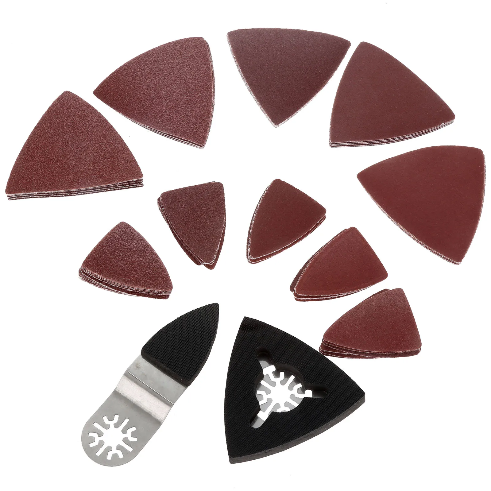 77pcs/set Mix Sanding Paper/Sandpaper with Finger Triangular Sanding Pad Oscillating Multi-tool for Multimaster Fein Dremel 
77pcs/set Mix Sanding Paper/Sandpaper with Finger Triangular Sanding Pad Oscillating Multi-tool for Multimaster Fein Dremel