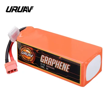 URUAV GRAPHENE 22.2V 6000mAh 100C 6S Lipo Battery for RC Racing Drone RC Quadcopter Multicopter Multirotor RC Parts w/ XT90 Plug
URUAV GRAPHENE 22.2V 6000mAh 100C 6S Lipo Battery for RC Racing Drone RC Quadcopter Multicopter Multirotor RC Parts w/ XT90 Plug