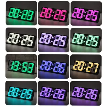3D Wireless Remote Digital Wall Alarm Clock, with 115 Color Variations of LED Digital, 3 Levels of Brightness to Adjust
3D Wireless Remote Digital Wall Alarm Clock, with 115 Color Variations of LED Digital, 3 Levels of Brightness to Adjust