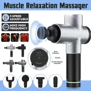 4200r/Min Therapie Massage Guns 3 Versnellingen Muscle Massager Pijn Sport Massage Machine Relax Body Afslanken Relief 4 Heads m
4200r/Min Therapie Massage Guns 3 Versnellingen Muscle Massager Pijn Sport Massage Machine Relax Body Afslanken Relief 4 Heads m