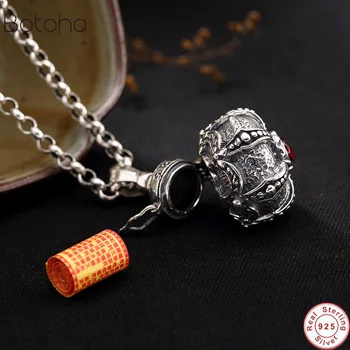 

Silverware 100% S925 925 Sterling Silver Thai Silver Retro Pendant Shang Shang Lao Jun Alchemy Furnace Ga Cang Bottle Pendant