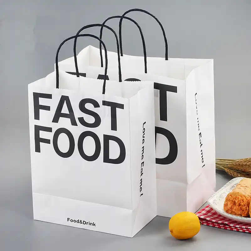 custom kraft paper bag shopping made in china products gift with