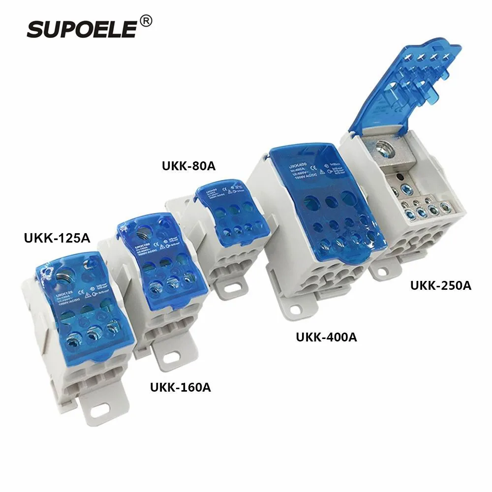 Ukk80a 125a Ukk500a High-Current Guide Rail Type Monopole Cable Distribution Box Terminal Box Connector
Ukk80a 125a Ukk500a High-Current Guide Rail Type Monopole Cable Distribution Box Terminal Box Connector