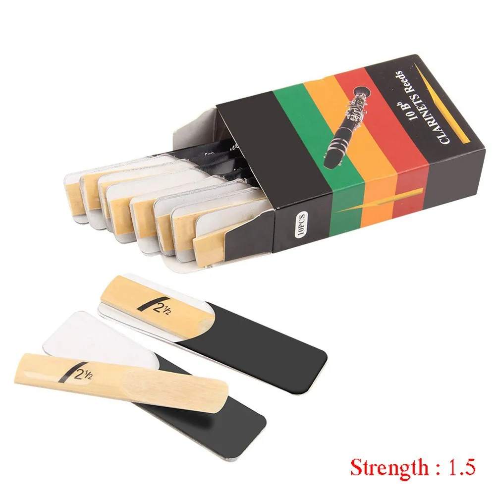 High Quality Bb Clarinet Reeds 1.5,2.0,2.5,3.0,3.5,4.0 Strength Various Sizes Strength Woodwind Instruments Clarin 10pcs
High Quality Bb Clarinet Reeds 1.5,2.0,2.5,3.0,3.5,4.0 Strength Various Sizes Strength Woodwind Instruments Clarin 10pcs