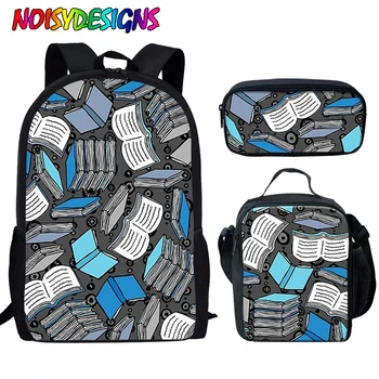NOISYDESIGNS Study Time Book Pattern Teenagers Fashion Schoolbag Sets Girls Portable Bookbags with MulitPurpose Black Backpacks
NOISYDESIGNS Study Time Book Pattern Teenagers Fashion Schoolbag Sets Girls Portable Bookbags with MulitPurpose Black Backpacks