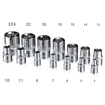 14pcs E Torx Star Female Bit Socket Set 1/2 3/8 1/4 Inch Drive E4 -E24 Durable Torx Socket Practical New
14pcs E Torx Star Female Bit Socket Set 1/2 3/8 1/4 Inch Drive E4 -E24 Durable Torx Socket Practical New