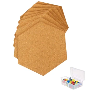 Cork Board Notice Board Pin Board with Pushpin Self-Adhesive Hexagon Cork Boards for Home and Bedroom 8 Pack
Cork Board Notice Board Pin Board with Pushpin Self-Adhesive Hexagon Cork Boards for Home and Bedroom 8 Pack