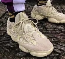 2020 rata del desierto 500 suave visión piedra Kanye West zapatillas de deporte Zapatos de blanco de sal negra 3M hombres entrenador de mujeres