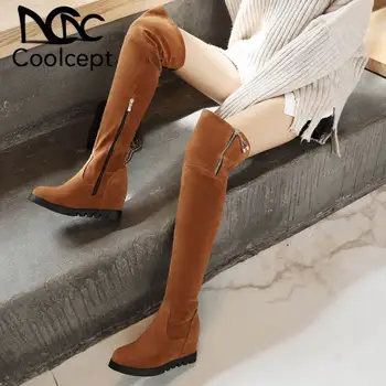 CoolCept 4 Color New Arrival Over The Knee Boots Wedges Zipper Winter Boots Fashion Retro Sexy Shoes Woman Footwear Size 32-43
CoolCept 4 Color New Arrival Over The Knee Boots Wedges Zipper Winter Boots Fashion Retro Sexy Shoes Woman Footwear Size 32-43