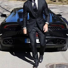 Black Peak Lapel One Button Men Suits Slim Fit Groom Tuxedos Formal Business Tailored Made Custom Made Blazer Costume Homme
Black Peak Lapel One Button Men Suits Slim Fit Groom Tuxedos Formal Business Tailored Made Custom Made Blazer Costume Homme