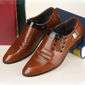 Classic Fashion Side Lace Casual Shoes Men Pointed Toe Loafers Breathable Male Wedding Shoes Black Brown DF8360
Classic Fashion Side Lace Casual Shoes Men Pointed Toe Loafers Breathable Male Wedding Shoes Black Brown DF8360