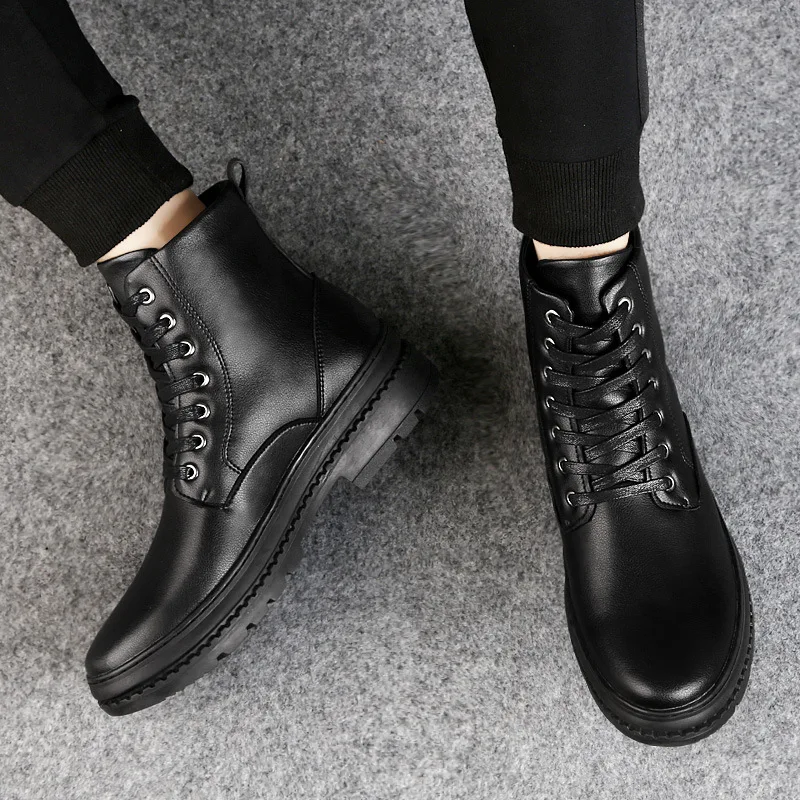 Martin Boots Chelsea Mid-high Leather Boot High Cotton-padded Shoes Boots British Style plus Velvet Korean-style Winter Retro Wo
Martin Boots Chelsea Mid-high Leather Boot High Cotton-padded Shoes Boots British Style plus Velvet Korean-style Winter Retro Wo