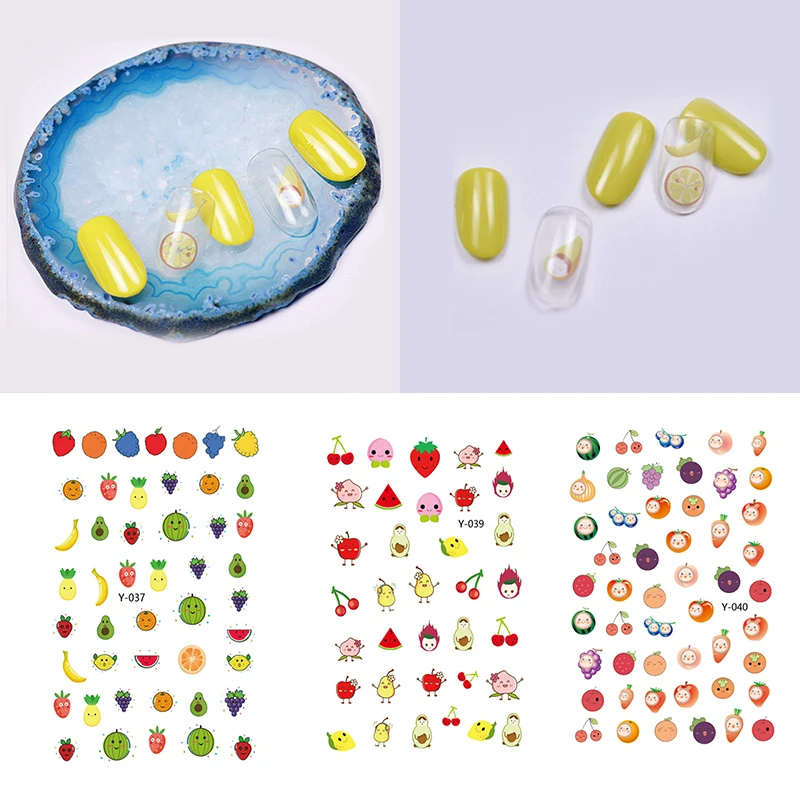 3D Summer Cute Nail Stickers Colorful Fruits Patterns Design Self-adhesive Transfer Decals Nail Art DIY Decorations
3D Summer Cute Nail Stickers Colorful Fruits Patterns Design Self-adhesive Transfer Decals Nail Art DIY Decorations