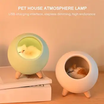 Portable Cute Cat Atmosphere Light Night Light USB Charging Cartoon Touch Induction Dimming Children Table Lamp Bedroom
Portable Cute Cat Atmosphere Light Night Light USB Charging Cartoon Touch Induction Dimming Children Table Lamp Bedroom