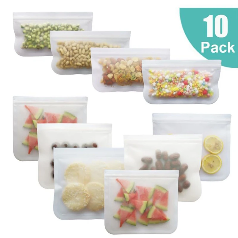 10Pcs Silicone Food Storage Containers Leakproof Containers Reusable Stand Up Zip Shut Bag Cup Fresh Bag Food Storage Bag
10Pcs Silicone Food Storage Containers Leakproof Containers Reusable Stand Up Zip Shut Bag Cup Fresh Bag Food Storage Bag