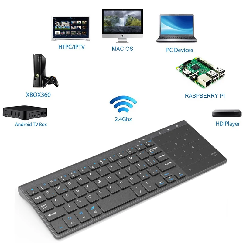 RX-TECH 2.4G Wireless Keyboard with Number Touchpad Mouse Thin Numeric Keypad for Android Windows Desktop Laptop PC TV Box
RX-TECH 2.4G Wireless Keyboard with Number Touchpad Mouse Thin Numeric Keypad for Android Windows Desktop Laptop PC TV Box
