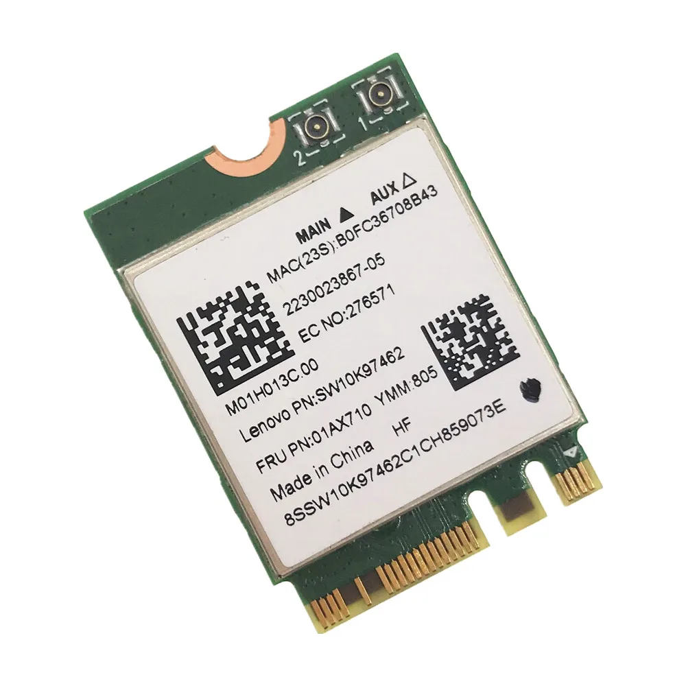 Realtek RTL8821CE 802.11AC 1X1 NGFF/M.2 Dual Band 2 4G 5G Bluetooth-совместимая 4.2 Беспроводная карта FRU 01AX710