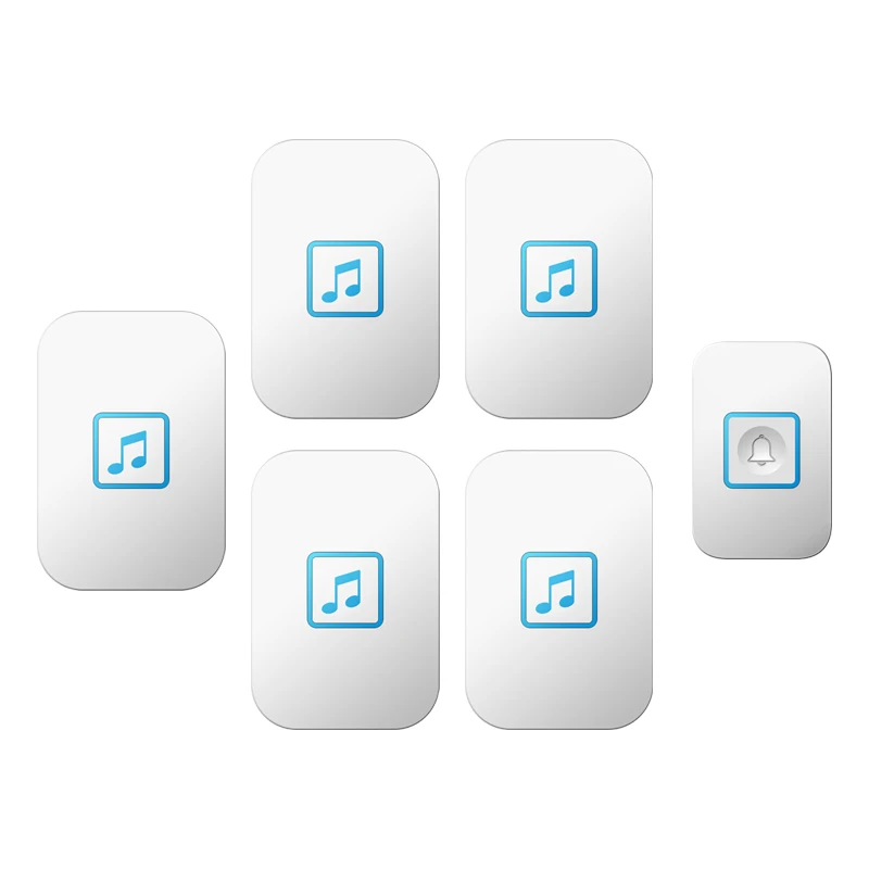 Welcome Wireless Doorbell Waterproof 1 Button 5 Receiver US EU UK AU Plug LED Light 300M Remote Home Door Bell Calling Chime
Welcome Wireless Doorbell Waterproof 1 Button 5 Receiver US EU UK AU Plug LED Light 300M Remote Home Door Bell Calling Chime