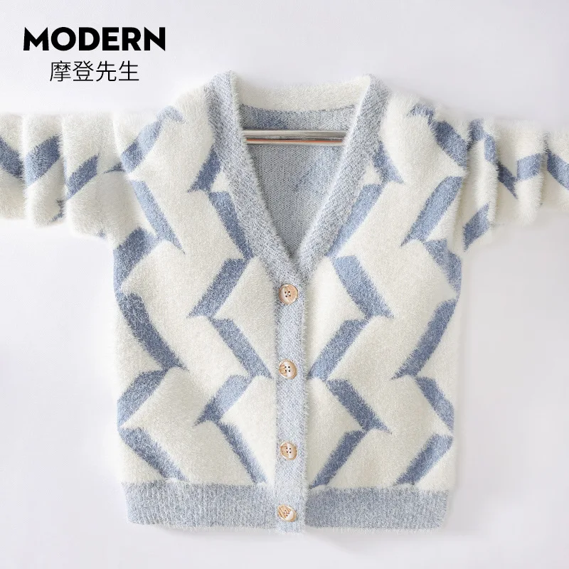 Children Mink Cashmere Sweater Cardigan BOY'S 2019 Spring And Autumn New Style Big Boy Knitted Stripes Coat Korean-style Western
Children Mink Cashmere Sweater Cardigan BOY'S 2019 Spring And Autumn New Style Big Boy Knitted Stripes Coat Korean-style Western