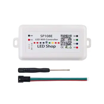 SP108E Wireless Bluetooth Controller APP WS2811 WS2812B WS2801 SK6812 APA102 Individually Addressable Programmable LED Strip Pix 
SP108E Wireless Bluetooth Controller APP WS2811 WS2812B WS2801 SK6812 APA102 Individually Addressable Programmable LED Strip Pix