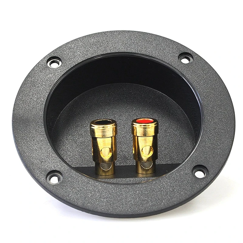 4-Inch Round Gold Push Spring Loaded Jacks Double Binding Post Speaker Box Terminal Cup
4-Inch Round Gold Push Spring Loaded Jacks Double Binding Post Speaker Box Terminal Cup