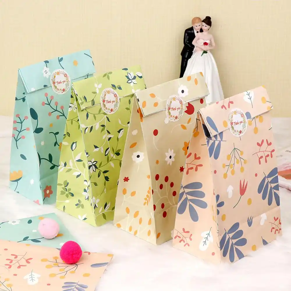 12pcs party paper candy gift box mermaid favor bag baby shower