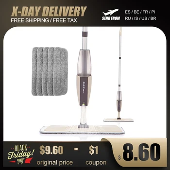 Magic Spray Mop Wooden Floor with Reusable Microfiber Pads 360 Degree Handle Home Windows Kitchen Mop Sweeper Broom Clean Tools
Magic Spray Mop Wooden Floor with Reusable Microfiber Pads 360 Degree Handle Home Windows Kitchen Mop Sweeper Broom Clean Tools