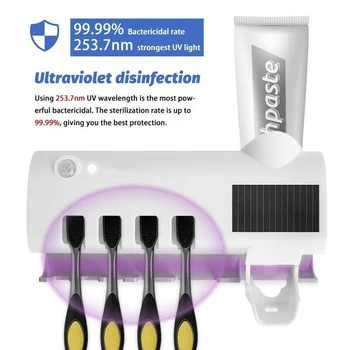 Wall Mounted Solar UV Light Ultraviolet Toothbrush Holder Intelligent Senso Sterilizer Automatic Toothpaste Dispen Bathroom Tool
Wall Mounted Solar UV Light Ultraviolet Toothbrush Holder Intelligent Senso Sterilizer Automatic Toothpaste Dispen Bathroom Tool