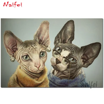 full square round Diamond Painting kits Sphynx Cat couple" DIY Bead Embroidery crafts
full square round Diamond Painting kits Sphynx Cat couple" DIY Bead Embroidery crafts