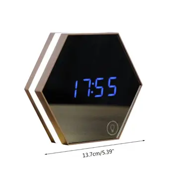Mirror Alarm Clock Cosmetic Mirror with Night Light, Digital Thermometer Calendar and Bedside Clock, USB Charging for Home Bedro
Mirror Alarm Clock Cosmetic Mirror with Night Light, Digital Thermometer Calendar and Bedside Clock, USB Charging for Home Bedro