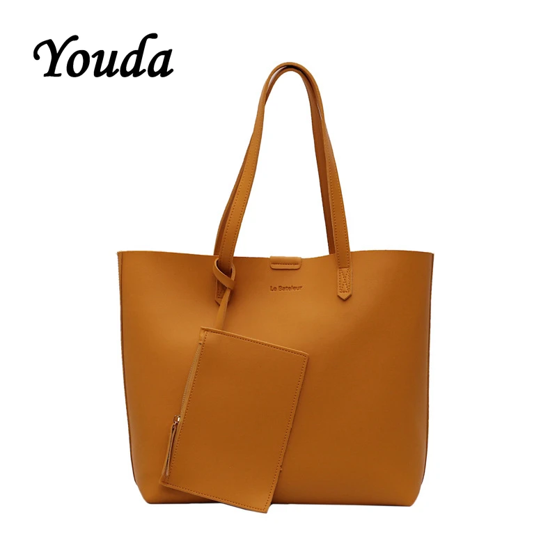 Youda Original Solid Color PU Material Composite Bag Large Capacity Single Shoulder Shopping Bags Classic Tote Fashion Handbag
Youda Original Solid Color PU Material Composite Bag Large Capacity Single Shoulder Shopping Bags Classic Tote Fashion Handbag
