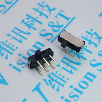 MSK-22D18 (2P2T) Double-row horizontal pin mini toggle 6-pin 2 gears side slide switch