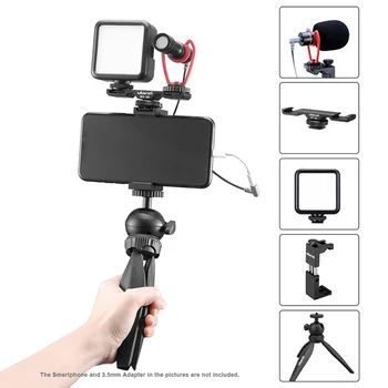Smartphone Video Filmmaker Kit Mini Tripod Mount+Video Microphone+Mini LED Video Light +Table Top Tripod
Smartphone Video Filmmaker Kit Mini Tripod Mount+Video Microphone+Mini LED Video Light +Table Top Tripod