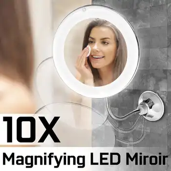 LED Makeup Mirror 10X Magnifying Flexible 360° Rotation Adjustable Foldable Mirror with Super-Suction Cup White Light
LED Makeup Mirror 10X Magnifying Flexible 360° Rotation Adjustable Foldable Mirror with Super-Suction Cup White Light