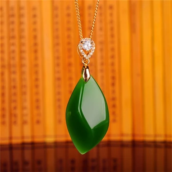 Natural Green Hand-carved Jade Pendant Jewelry Necklace Fashionable Lady 925 Silver Inlaid Girlfriend Gifts Pendant
Natural Green Hand-carved Jade Pendant Jewelry Necklace Fashionable Lady 925 Silver Inlaid Girlfriend Gifts Pendant