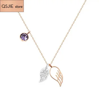 QSJIE High quality SWA original elements charming beautiful women's jewelry Wing Necklace Charming fashion jewelry
QSJIE High quality SWA original elements charming beautiful women's jewelry Wing Necklace Charming fashion jewelry