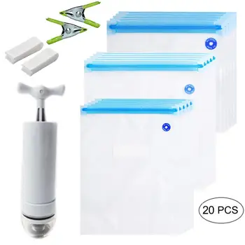 20Pcs/Set Food Vacuum Seal Bag High Temperature Resistance Reusable Hand-pump Food Container Pouch With Zippered Keep Food Fresh
20Pcs/Set Food Vacuum Seal Bag High Temperature Resistance Reusable Hand-pump Food Container Pouch With Zippered Keep Food Fresh