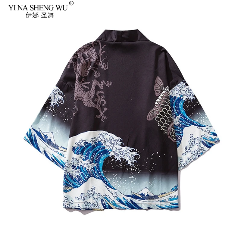 Japanese Traditional Kimono Orient Ethnic Cardigan Kimono Haori for Men Women Unisex Thin Loose Japanese Samurai Wave Coat Half
Japanese Traditional Kimono Orient Ethnic Cardigan Kimono Haori for Men Women Unisex Thin Loose Japanese Samurai Wave Coat Half