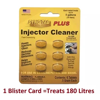 Dyno-tab® Plus Injector Cleaner 6-tab Card for Petrol & Diesel Carbon Cleaner Fuel Economy Saver(Each Card Treats 180 Litres)
Dyno-tab® Plus Injector Cleaner 6-tab Card for Petrol & Diesel Carbon Cleaner Fuel Economy Saver(Each Card Treats 180 Litres)