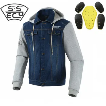 Men's Spring Summer Casual Wear Motorcycle Denim Jacket with protective gear locomotive Moto Motocross Jean Jackets racing suit
Men's Spring Summer Casual Wear Motorcycle Denim Jacket with protective gear locomotive Moto Motocross Jean Jackets racing suit