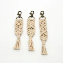 ZWPON Handmade BOHO Cotton Beige Macrame Tassel Key Chains for Women Macrame Keyring Trendy Gift
ZWPON Handmade BOHO Cotton Beige Macrame Tassel Key Chains for Women Macrame Keyring Trendy Gift