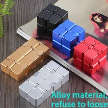 

Stress Relief Toy Premium Metal Infinity Cube Portable Decompresses Relax Toys for Children Adults tangle fidget toy autism adhd