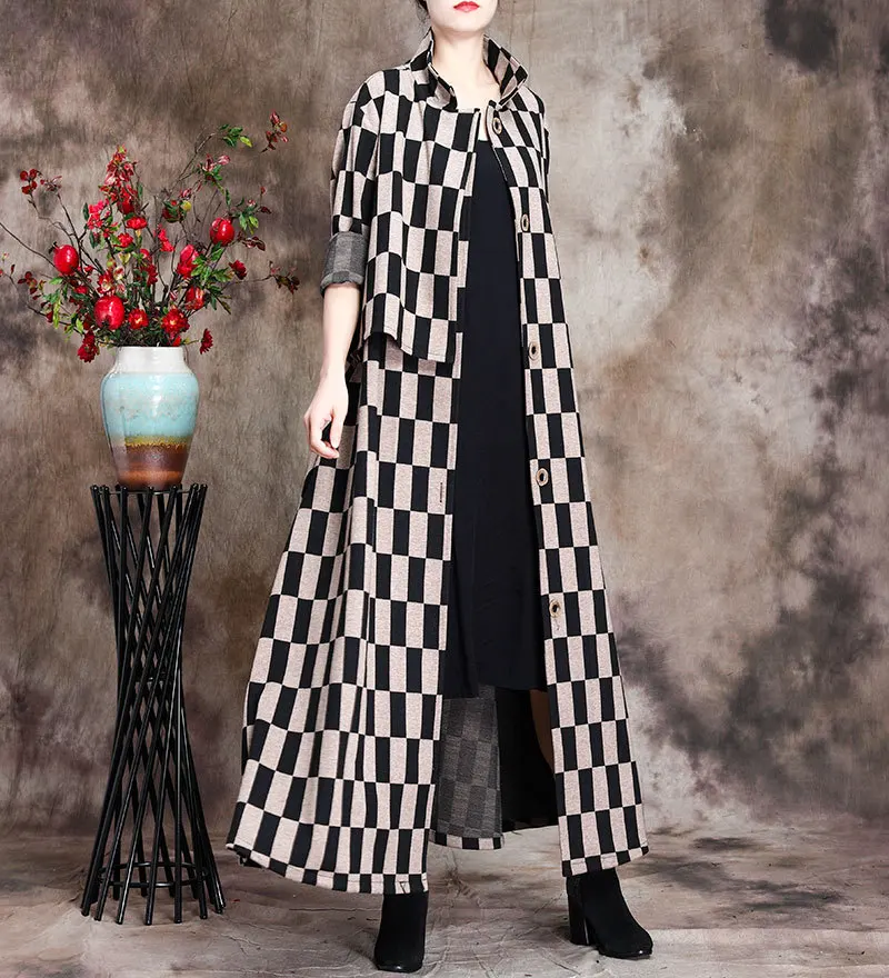 2020 Autumn Original Women's Clothing British Style Plaid Long Over-the-Knee Trench Coat Loose Casual Wool Jacket
2020 Autumn Original Women's Clothing British Style Plaid Long Over-the-Knee Trench Coat Loose Casual Wool Jacket